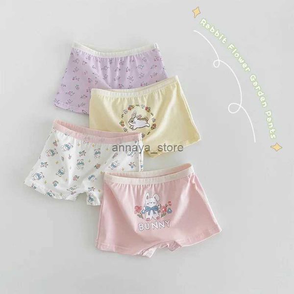 Calcinha 2-11t bebê meninas roupa interior de algodão shorts macios crianças boxer cuecas 4 unidades/pacotel23116