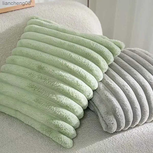 Almofada/capa de almofada decorativa, capa macia e aconchegante de pele sintética decorativa para sofá-cama, capa de decoração de casa para cadeira
