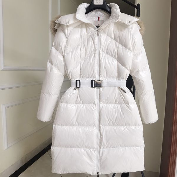 Designer feminino versão de comprimento médio puffer para baixo jaqueta das mulheres para baixo parkas inverno grosso casacos mangas compridas das mulheres para baixo jaquetas