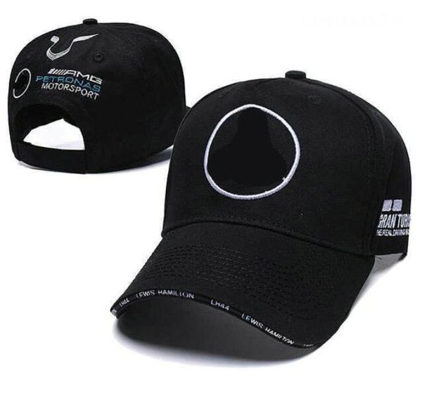 Top Cappelli da moto da corsa F1 Team Mercedes-Benz-AMG Marshmello Cappello da baseball sportivo da uomo e da donna montato Cappellino in rete di moda Cappellini da camionista per giovani a11