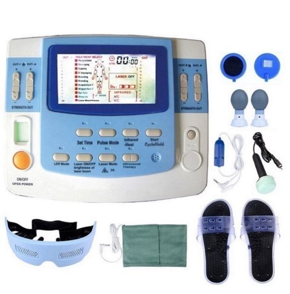 Máquina de fisioterapia de massageador de corpo inteiro TENS Equipamento físico Equipamento a laser Ultrassom Terapia Dispositivo de alívio da dor