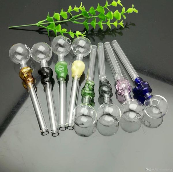 Pipa da fumo Mini bong in vetro narghilè Pentola per ebollizione diretta in vetro scheletrato colorato a forma di metallo colorato