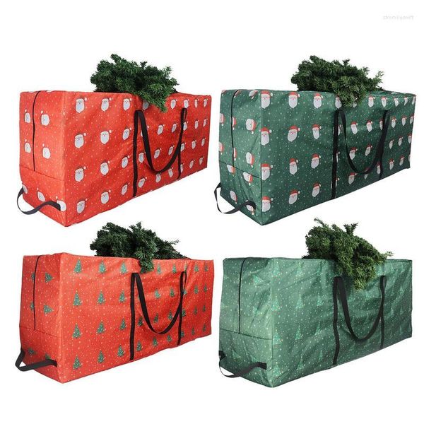 Borse portaoggetti Borsa grande per albero di Natale Resistente tessuto Oxford impermeabile 210D con 4 manici per trasportare fino a piedi. Alberi