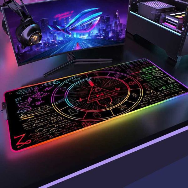 Mouse pads descansos de pulso grande rgb mouse pad xxl acessórios de jogos mousepad led luz mause pad gamer mouse tapete grande teclado mesa tapete retroiluminado yq231117