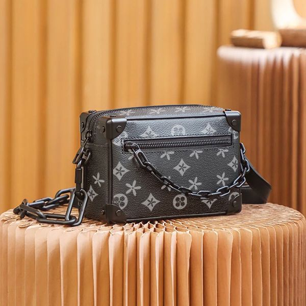 M44735 mini yumuşak gövde kutusu siyah çiçek torbası kadın adam tasarımcı loisis cüzdanlar cüzdan çantası lüks tote çanta gerçek deri çapraz vücut moda omuz çantaları