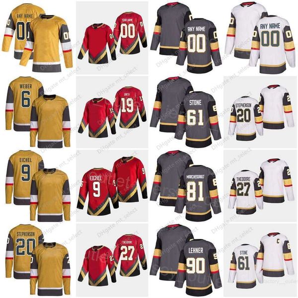 Erkekler Hockey'Nhl '' Ters Retro 81 Jonathan Marchessault Jersey 9 Jack Eichel 20 Chandler Stephenson 19 Reilly Smith 27 Shea Theodore 61 Mark Stone