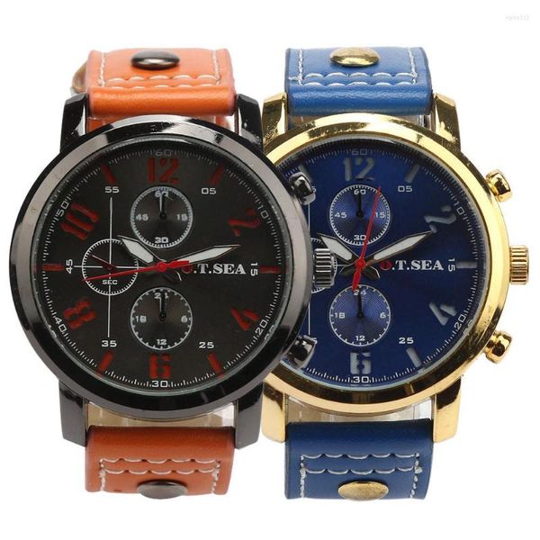 Relógios de pulso 2023 Vintage Classic Watch Men Casual Sports Watches Leather Band calendário Quartz Sale Relloj Hombre Erkek Kol