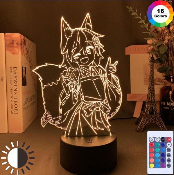 Nachtlichter 3D-Lampe Das hilfreiche Nachtlicht Farbwechsel USB-Batterielicht für Mädchen Senko Schlafzimmer Dekor Weihnachten Geburtstag