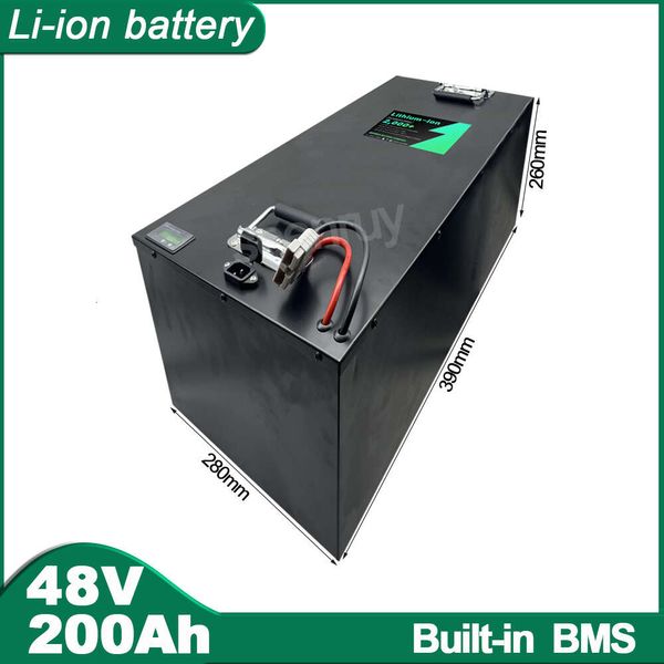 Batteria ai polimeri di litio agli ioni di litio 48V 200AH perfetta per scooter elettrico Ebike da 400W 7000W 9000W moto triciclo quadriciclo