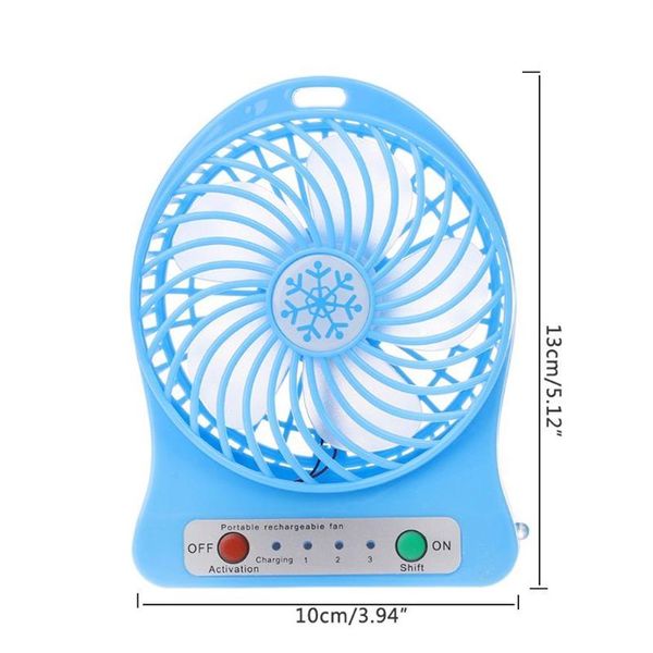 Fãs elétricos portáteis LED ventilador de luz refrigerador de ar mini mesa USB terceiro vento 4xfb256z