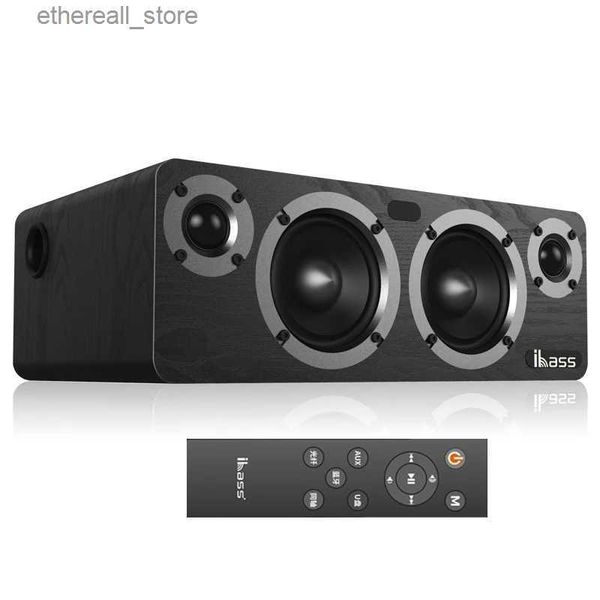 Handy-Lautsprecher, 120 W, leistungsstarke Bluetooth-Lautsprecher, Holz-Subwoofer, HI-FI, 3D-Stereo-Surround-Musik, Wiedergabe von Computer-TV, koaxialer Sound, Ibass Solo3pro Q231117