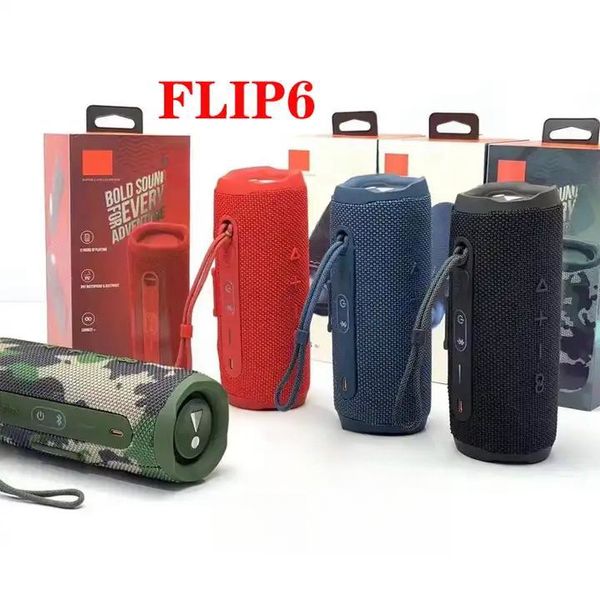 FLIP6 Altoparlante Bluetooth portatile Ricarica 5 Mini altoparlante impermeabile e antipolvere IPX7 Musica per bassi stereo da esterno Suono potente e sublimazione dei bassi profondi