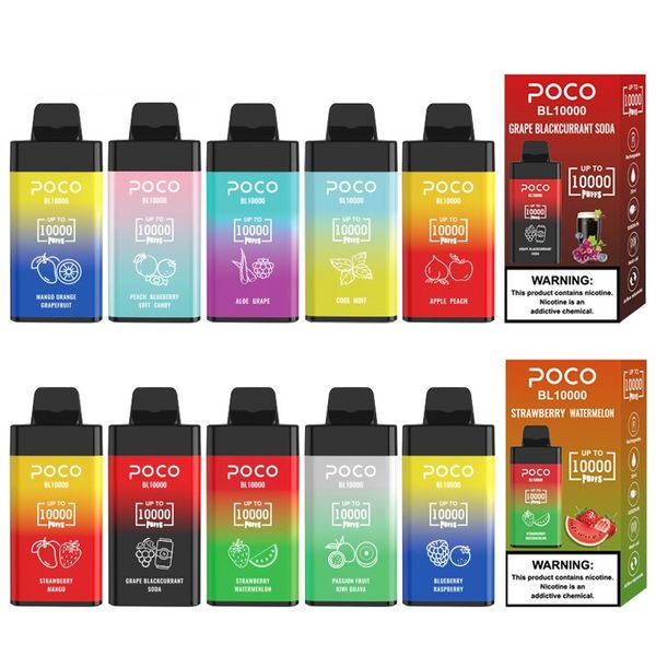 Beliebte Poco Vape Puff 10000 5000 Puffs Großhandel E-Zigaretten-Zerstäuber Einweg-Vape desechable Top-Marken E-Zigarette ODM Vape Amazing Taste Vape kostenloser Versand