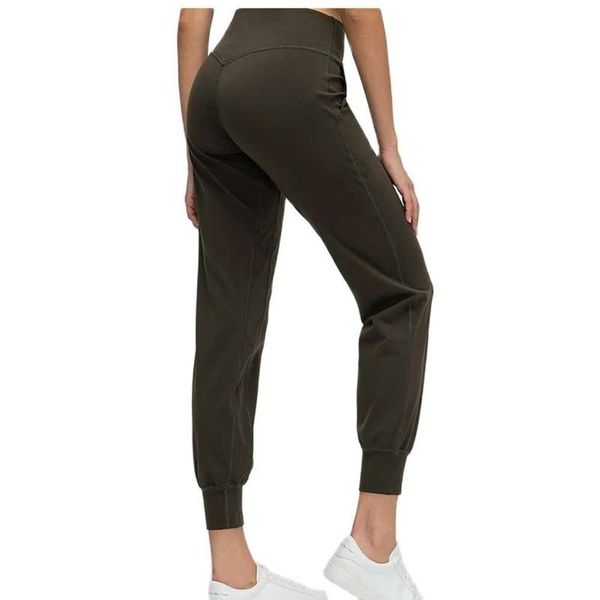 Lu allineare pantaloni pantaloni pantalone lululili chomens leggings galling danza fitness sport pantaloni pantaloni da donna abbigliamento abbigliamento a campana ad alta vita battiti per la casa jogger limone lady gry spor