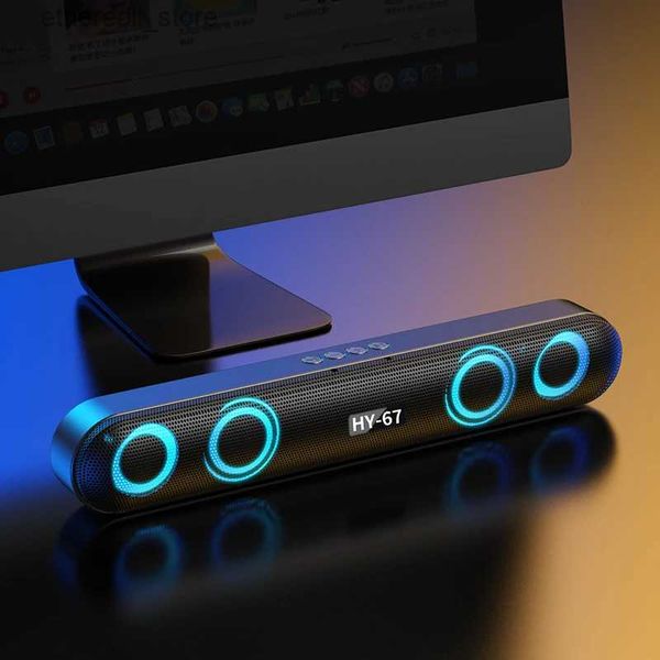 Handy-Lautsprecher, Computer-Soundbar, Desktop-Bluetooth-Lautsprecher, wiederaufladbar, 6D-Tiefbass-Stereo-Subwoofer, AUX-Kabel, für Laptop, PC, TV-Lautsprecher Q231117