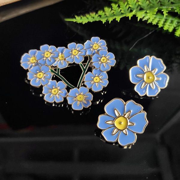 Broches Cloisonne Flower Broche Collar Brocade Pin Metal Bijoux Femme Drop Oil Bijoux Bijoux