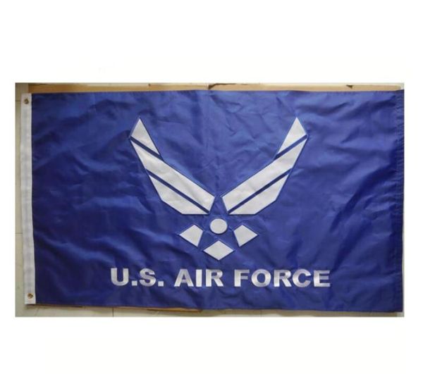 Airforce Wings Bayrağı 3x5ft 150x90cm Baskı Polyester Takım Kulübü Açık Hava Spor Bayrağı Pirinç Gromets4352652