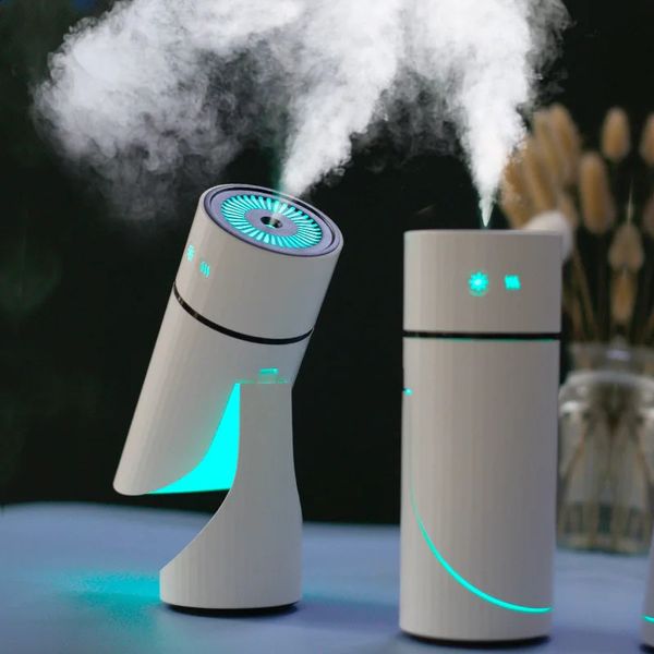 Andere Hausgarten 260 ml kabelloser Luftbefeuchter USB-Aromatherapie-Diffusor 1000 mAh wiederaufladbarer Akku Ultraschall-Kühlnebelhersteller Leise Nebelmaschine 231116