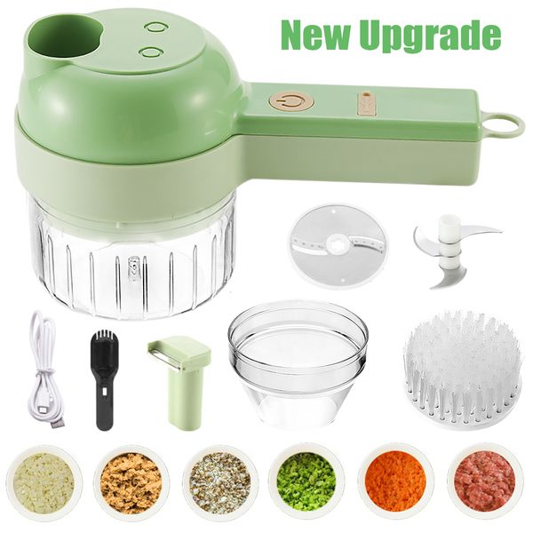 Ferramentas de vegetais de frutas Choquetador de vegetais elétricos Chopper Slicer Slicer Crusher de alho Cruscher de carne Descaspatória Acessórios de cozinha Gadgets 230417