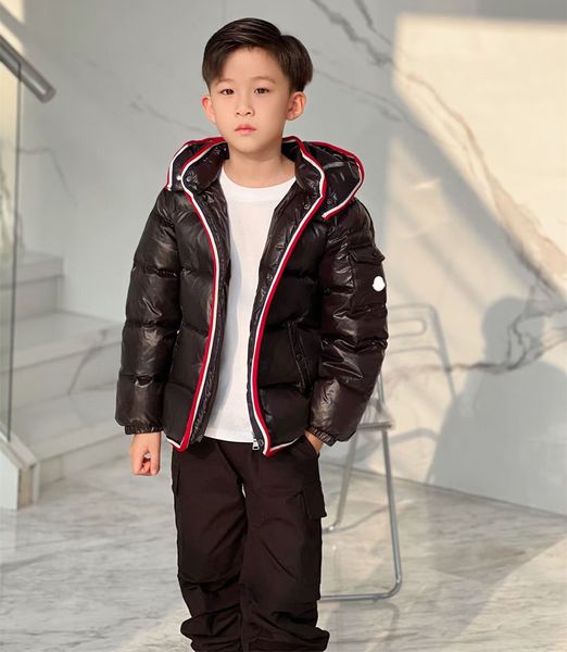 Designer Kids Piumino con cappuccio Piumini Moda Inverno sorella e fratello stripe ragazze ragazzi puff giacche con cappuccio outwear giacca per bambini cappotto vestiti per bambini