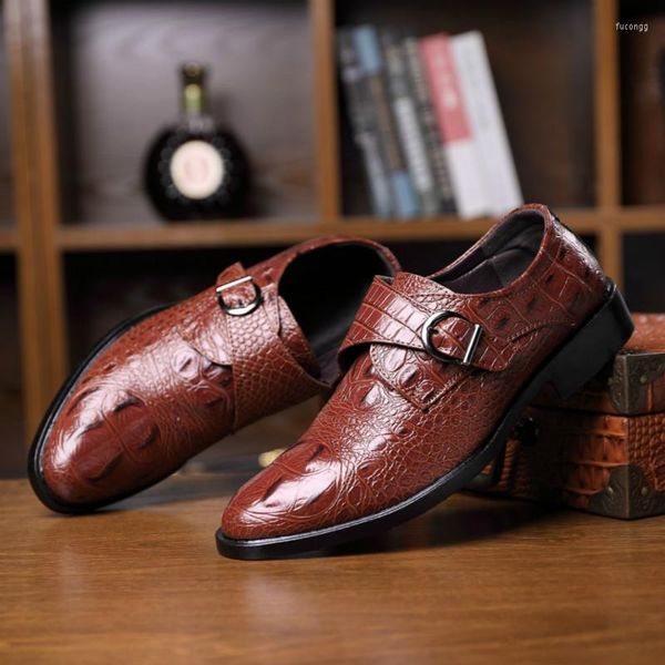 Scarpe eleganti uomini in pelle caduta di grandi dimensioni coccodrillo business tendenza traspirante casual