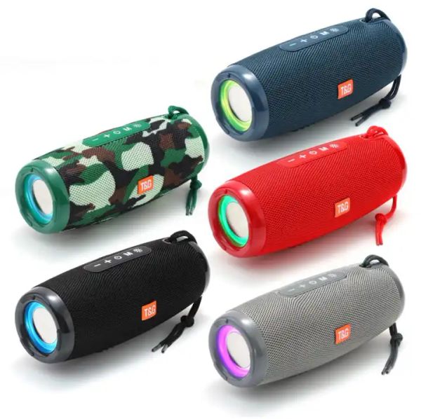 TG315 Moda Stil Kablosuz Stereo Hoparlör Dış Tekstil Kumaş Hoparlör Led Işık Partisi İçin Mükemmel