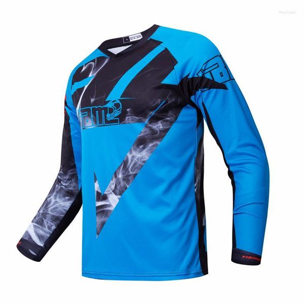 Giacche da corsa CMen's Manica corta Downhill Bike Mountain Shirt Design Uomo all'ingrosso Lungo fuoristrada