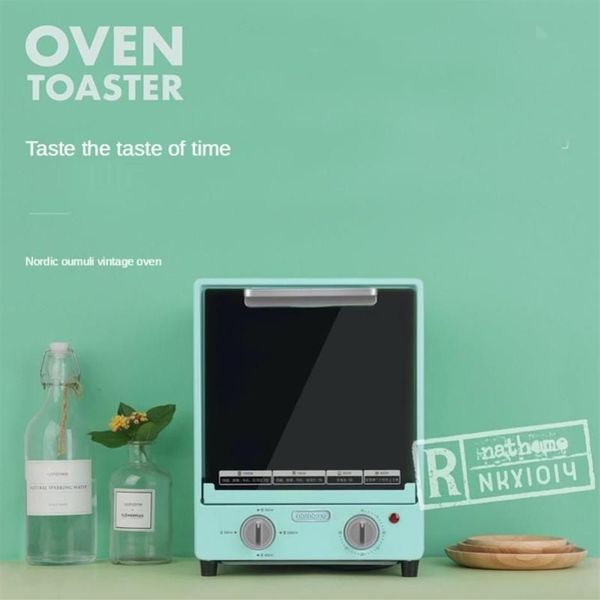 Retrooven multifuncional forno doméstico duplo grande capacidade máquina elétrica cronometrado tubo de quartzo aquecimento foodgradebakeware fornos2697