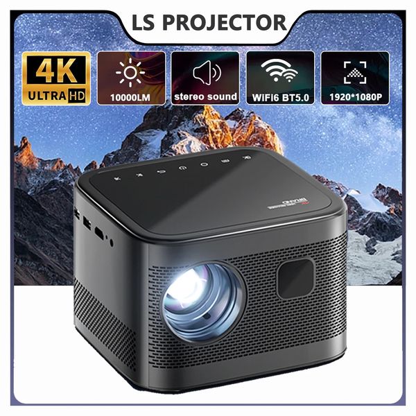 Projektoren LS Heimkinoprojektor Android TV Full HD 4K 1920 1080P Wifi6 10000Lumen Mini Portable Outdoor Camping 231117