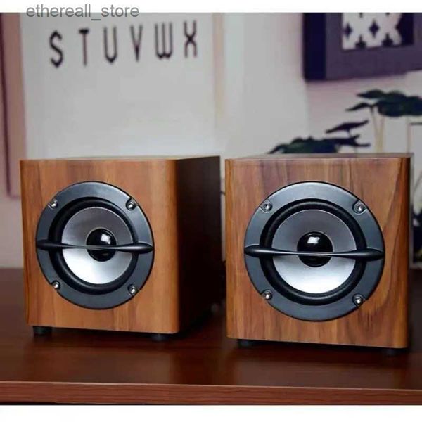 Alto-falantes para telefone celular 30W Madeira Bluetooth Alto-falante portátil Rádio FM TWS Dual-channel Stereo Boom Box Subwoofer sem fio Home Desktop Alto-falantes para computador Q231117