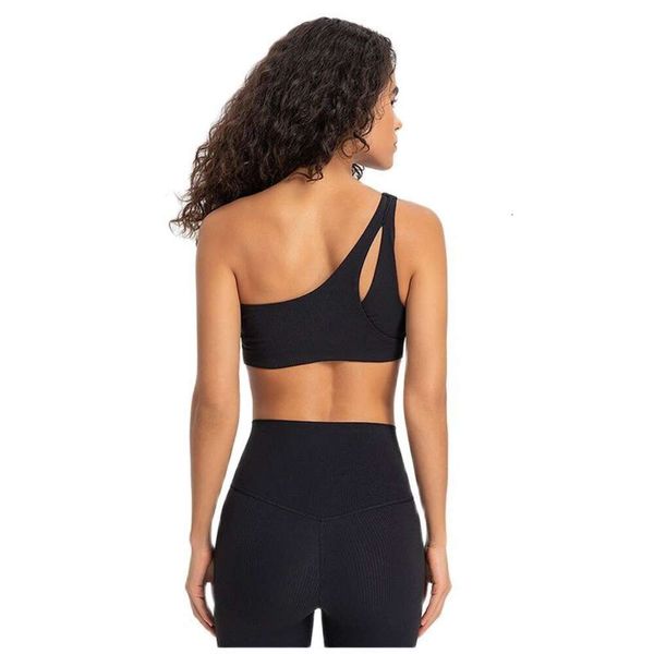 Yoga lu sport reggiseno allineamento donna donna sport single sport per la spalla tessuto filettata fitness che corre il giubbotto da tute sexy jogger gry sports girls limone lu08