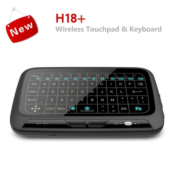 Novo h18 usb 2.4g sem fio ar voando esquilo infravermelho aprendizagem dupla face somatossensorial mini mouse e teclado controle remoto