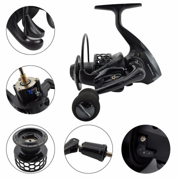 Mulinelli da pesca Mulinello da spinning 12bb Acqua salata Leggero Pesca Taglia 1000-7000 Ruota da pesca Bobina Vendita calda Mulinelli da pesca