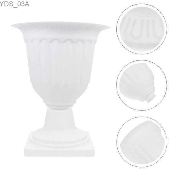 Plantadores Potes Plantador Vaso Urna Roman Flower Pot Coluna de Casamento Stand Pilar Estátuas de Plástico Recipiente Ao Ar Livre Colunas Vasos Gregos Plantadores YQ231117