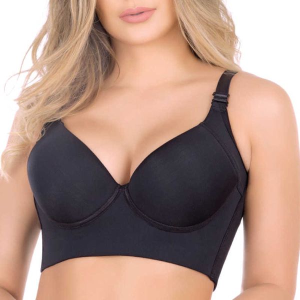 Reggiseni Reggiseno sexy da donna Intimo push up Reggiseni sportivi da yoga di grandi dimensioni Lady Black Tops Ropa Mujer P230417