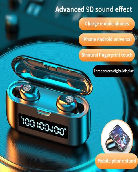 Модные Bluetooth-мини-наушники с двойным ухом, наушники TWS-близнецы, беспроводные гарнитуры с микрофоном для IPhone 13 Pro max 8 7 Plus Androi5867074