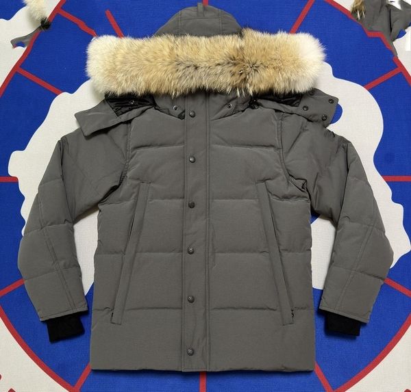 Winter Herren Daunenjacken Wyndham Black Label Kapuzenpelzkragen Mantel Daunen Dicke warme Parkas Rot Winter Outlet Outdoor Sport Parkas