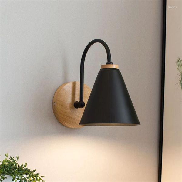 Lampade a parete comodino camera da letto camera da letto luminosa risparmio in legno decorazione in stile industriale