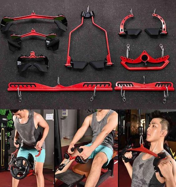 Multi Grip Lat Pull Down Bar Fasce di resistenza Fitness Pully Cable Machine Attacco Durevole Allenamento muscolare ad alto carico Spo4535131