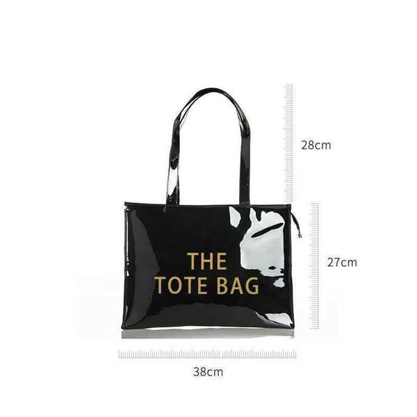 Chic marque PVC sac fourre-tout sacs à provisions réutilisables sac à main pour les femmes écologique été plage sacs à main travail décontracté personnaliser 230510