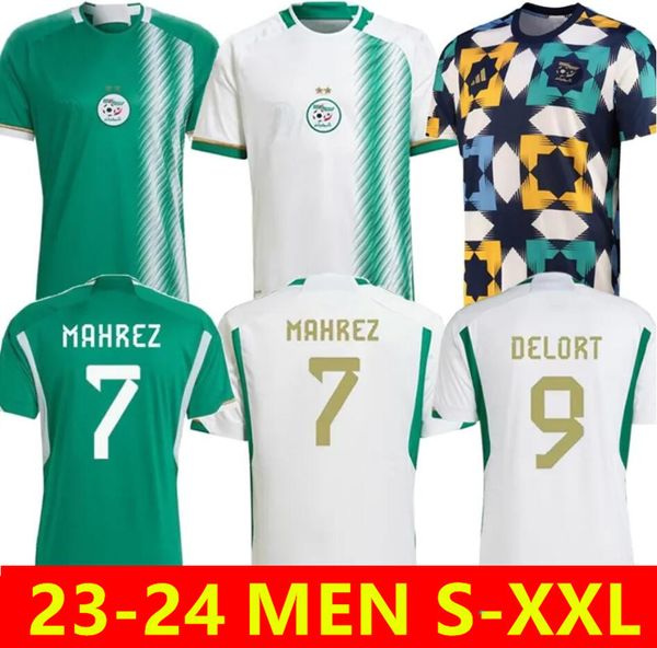 Taraftarlar 2022 2023 2024 Cezayir Futbol Formaları İki yıldız DELORT OUNAS BENTALEB MAHREZ BELAILI SLIMANI BENNACER BENSEBAINI milli takım antrenman forması