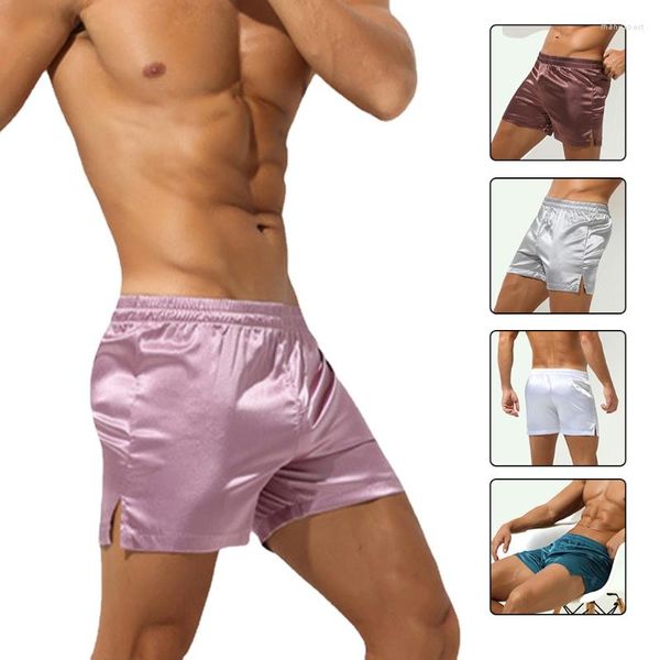 Mutande Uomo Outdoor Boxer Sexy Seta Mutandine per la casa Fondo da spiaggia Pigiama allentato Intimo bikini sottile puro Slip lingerie sportiva