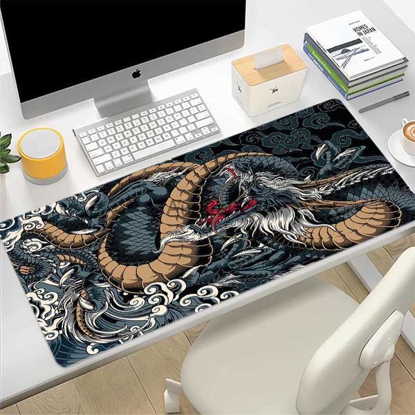 Mouse pads descansos de pulso estilo chinês computador mouse pad acessórios de jogos mause pad mause tapete deskmat teclado mausepad yq231117