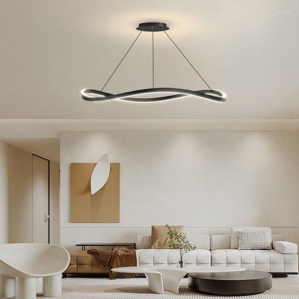 Подвесные лампы светодиодные алюминиевые гостиные люстра дизайнерская столовая скандирная творческая личность современная простая спальня