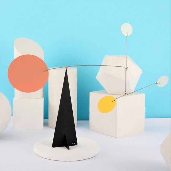 Figurine Decorative INS Stile Nordico Design Geometrico Decorazioni per la casa Ferro Battuto Morandi Abbinamento Colori Negozio Ornamenti Equilibrio Dinamico