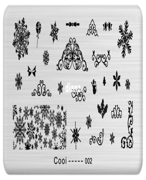 Nuovo arriva modello per unghie Serie Cooi Piastra per nail art Immagine in acciaio inossidabile Konad Nail Art Stamping Template Strumento per unghie fai da te5755457