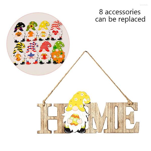 Dekorative Figuren Magnetpuppe 3D Welcome House Holiday DIY Listing Home Kleine Anhänger Türschild Ornamente