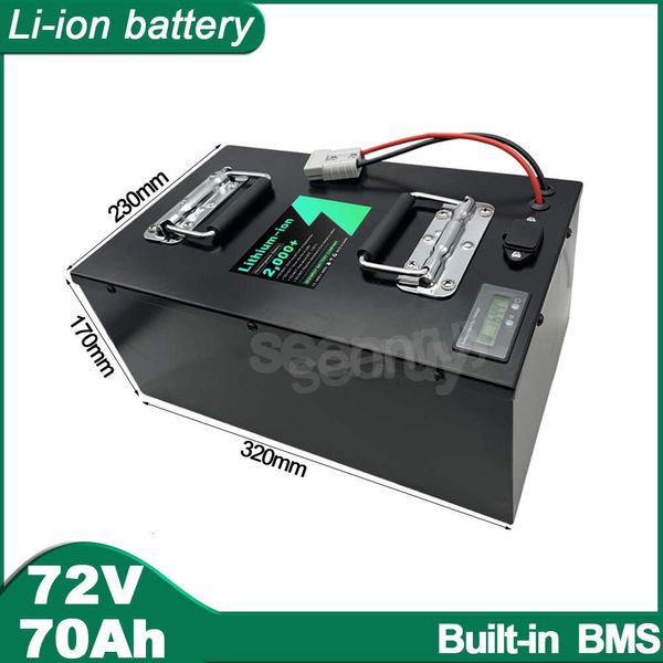 72v 70ah li ion com carregador bateria de polímero de lítio perfeito para 6500w 9000w bicicleta e-bike motocicleta scooter elétrico