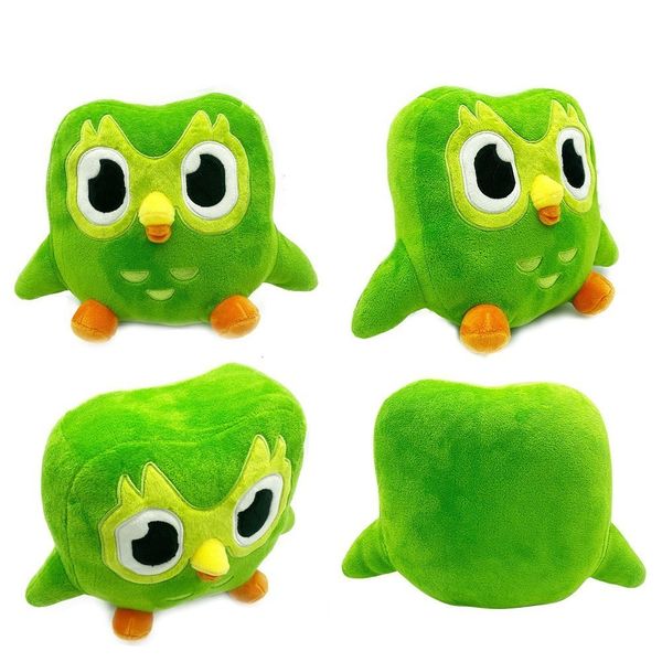 Plüschpuppen 20CM Schöner grüner Duo-Plüsch von Duo The Owl Cartoon Anime Plüschtier Weiches Stofftier Plushie Dolls Kindergeburtstagsgeschenk 230417