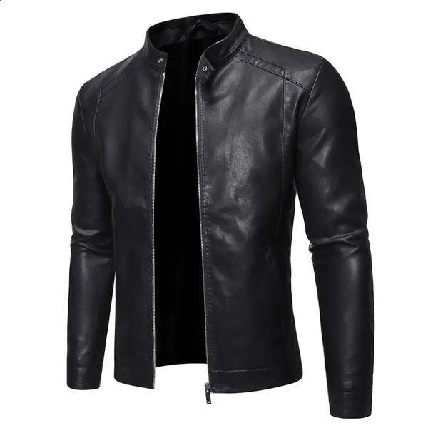 Мужские куртки Мужская куртка из искусственной кожи мотоциклетная 8Xl черная Jaqueta De Couro Masculina Верхняя одежда Мужские пальто BrandMale Pu 231116